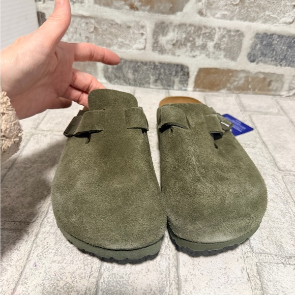 Birkenstock New w/o Box Boston Modern Suede Leather Thyme 40-9 - Picture 3 of 12